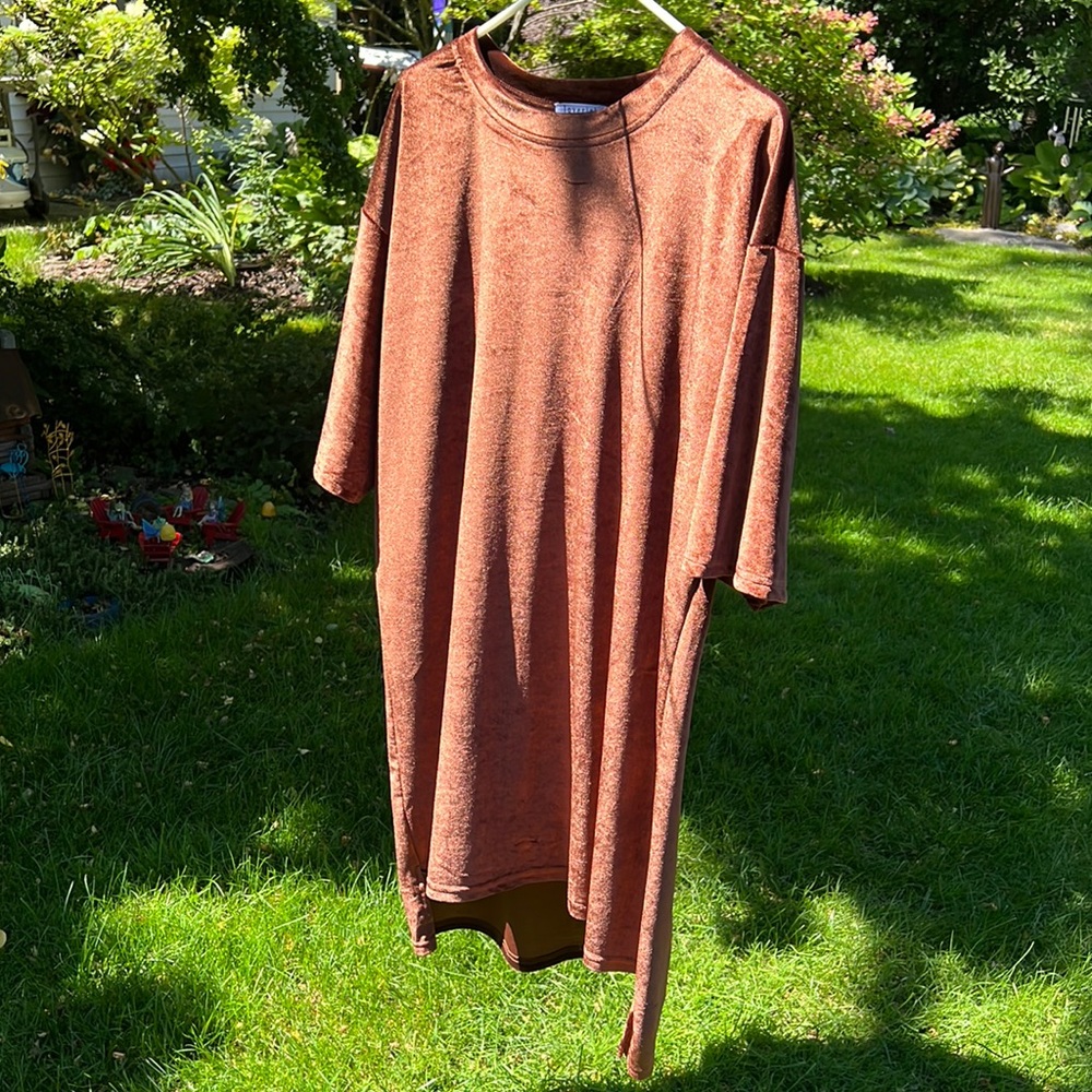 Copper velvet dress